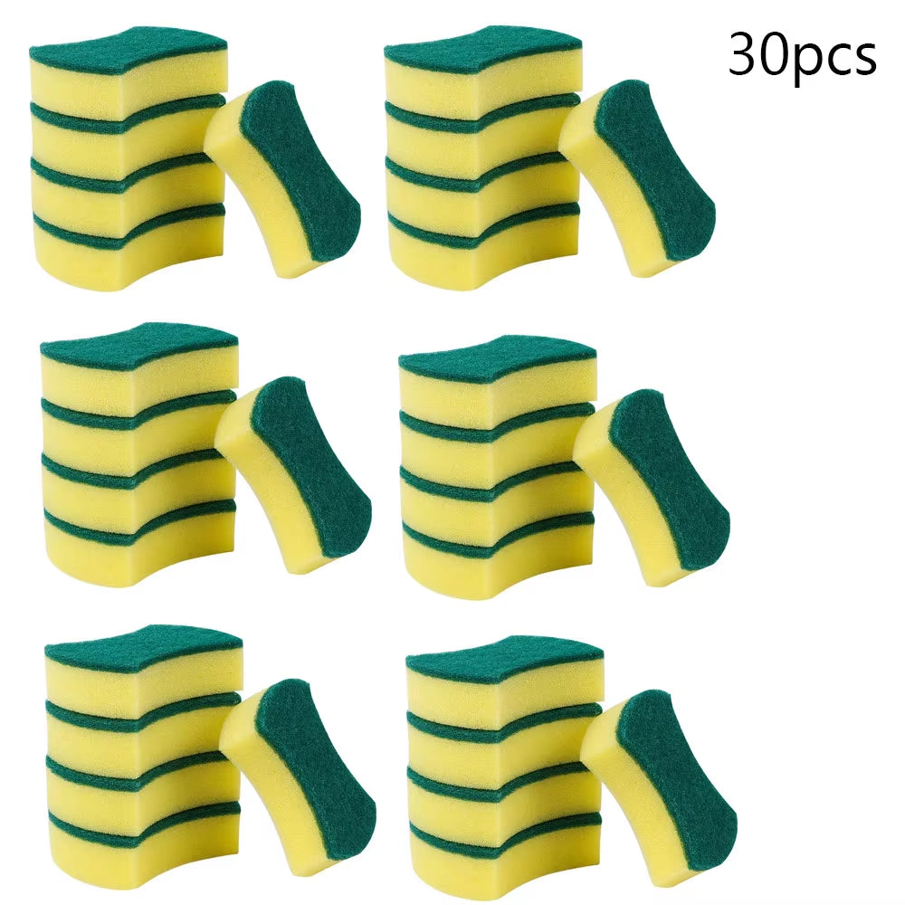 20/30Pcs Dishwashing Sponge Kitchen Nano Emery Magic Clean Rub Pot Rust Focal Stains Sponge Removing Kit Cleaning Brush Sponges