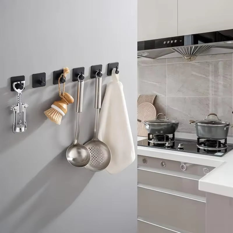 2Pc/4Pc Bathroom Clothes Hooks, Adhesive Wall Hooks, Stainless Steel Towel Racks, Bathroom Kitchen Hardware, Multi-Purpose Hooks