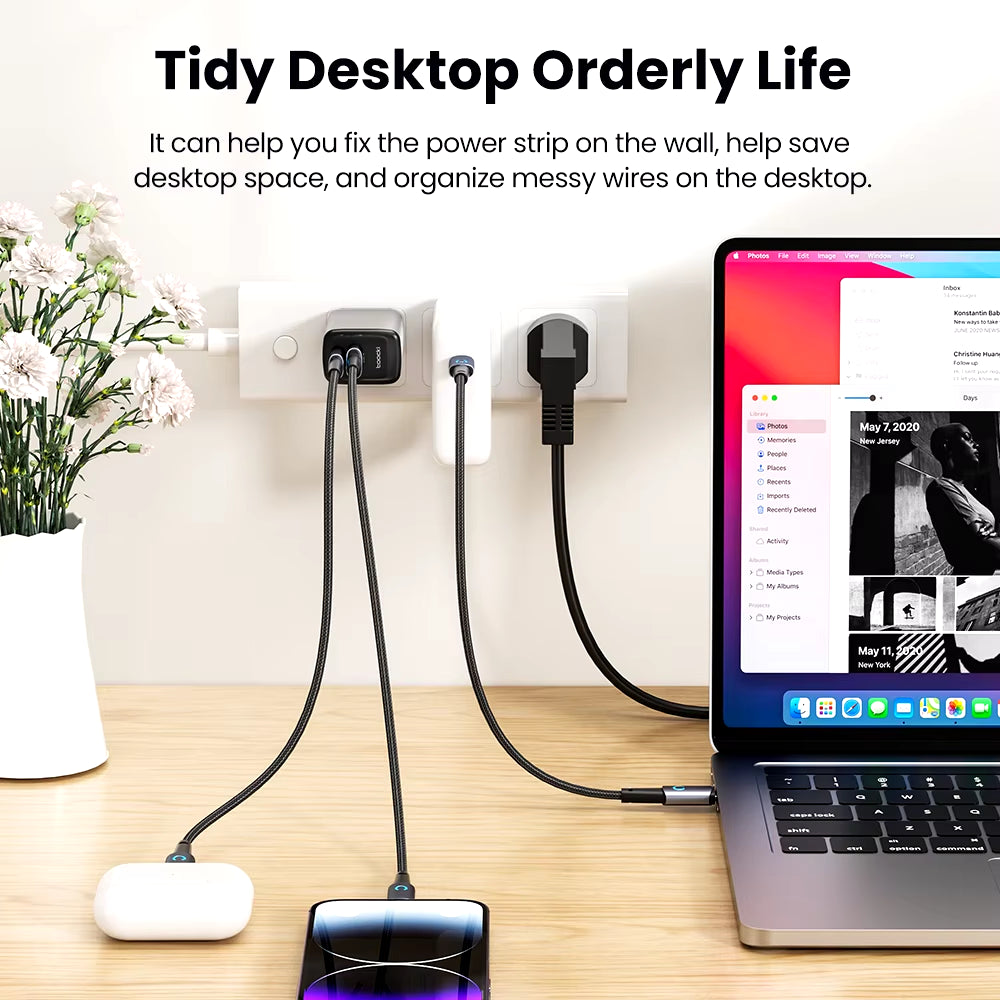 Self-Adhesive Power Socket Strip Fixator Wall Mounted Self Adhesive Punch Free Row Plug Holder for Kitchen Home Office