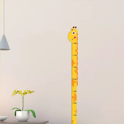 180Cm Whimsical Animal Growth Chart Wall Decals: Unicorn, Dino, Giraffe Height Stickers for Nursery & Kids Room Decor
