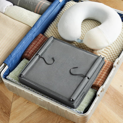 6 Tier Shelf Hanging Closet Organizer, Closet Hanging Shelf with 2 Sturdy Hooks for Storage, Foldable (Grey)